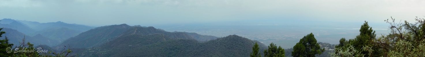 Panaromic view towards Haldwani from ARIES